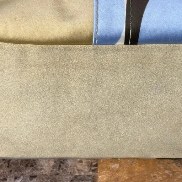 Coach Brown and Blue Satin Tote Bag - Picture 9 of 11